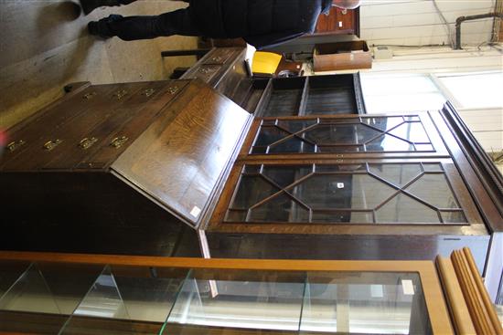 18th century oak bureau bookcase